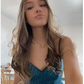 A-line Spaghetti Straps Glitter Tulle Prom Dress Chic Evening Dress Y406