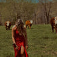 Elegant One Shoulder Red Sequins Long Prom Dress Side Split Y966
