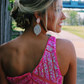 Sparkly Mermaid Strapless Hot Pink Sequins Prom Dresses With Slit  Y1631
