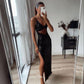 Sexy Black Sequins Long Prom Dress,Black Evening Dress  Y1167