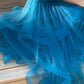 A-line Spaghetti Straps V Neck Tulle Lace Long Prom Dress Formal Dress Y1809