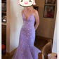 Light Purple Mermaid Prom Dress Elegant Evening Dress Graduation Dress Y300