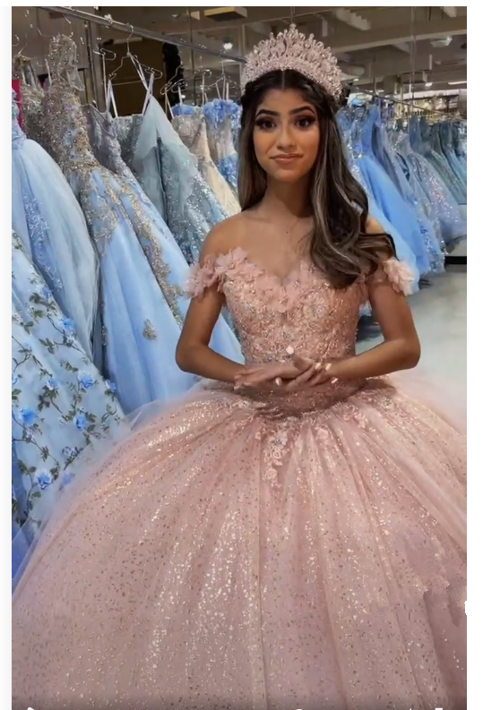 Blush and gold quinceanera dress sales