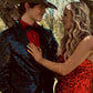 Elegant One Shoulder Red Sequins Long Prom Dress Side Split Y966