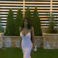 Romantic Pink Backless Sleeveless Lace Mermaid Evening Dresses with Train Y1490