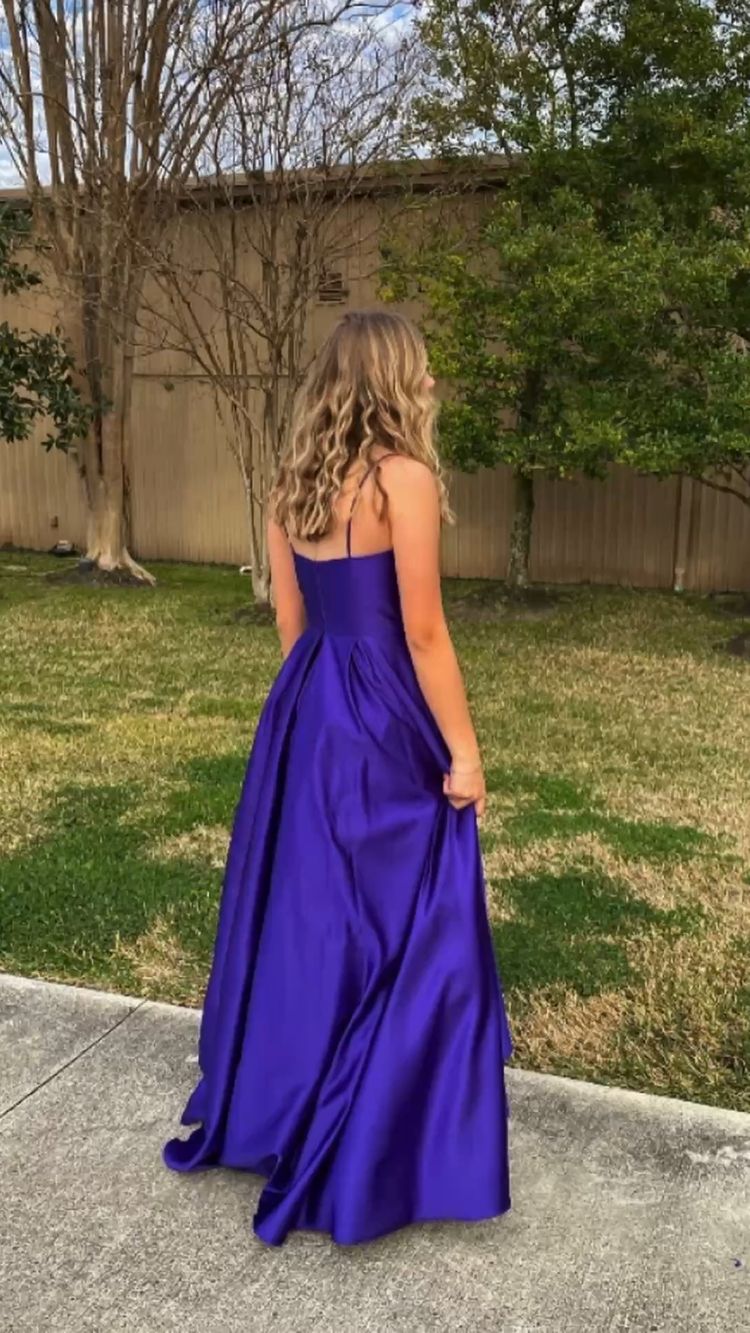 Simple Purple Spaghetti Straps Prom Dress,A-line Graduation Dress Y913 Simplepromdress Simple Purple Spaghetti Straps Prom Dress,A-line Graduation Dress Y913 Simplepromdress
