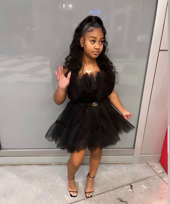 Black Tulle Homecoming Dress Cute Little Black Party Dress Y504