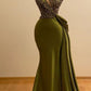 High neck vintage evening dresses long sparkly vintage elegant evening gowns  Y390