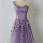 Sweetheart Tulle One Shoulder Floor Length Prom Dress Y895