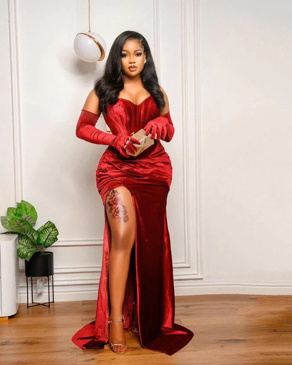 Floor length prom dress,African prom dress Y186