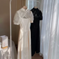 Fairy Dress White/Black A-line Prom Dress,Chic Design Y1370