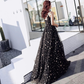 Sexy Black Sweetheart Tulle Long Party Dress, Chic Black Evening Dress Prom Dress Y1159