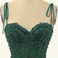 A-Line Green Tulle Above Knee Length Homecoming Dress,Party Dress Y1703
