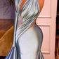 Gorgeous One Shoulder Long Sleeves Mermaid Prom Dress With Beads Y928