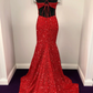 Backless Mermaid Burgundy Sequins Long Prom Dress, Mermaid Burgundy Formal Dress, Burgundy Evening Dress Y350