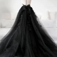 Elegant A-line Tulle Modest Prom Dress With Appliques Y1574