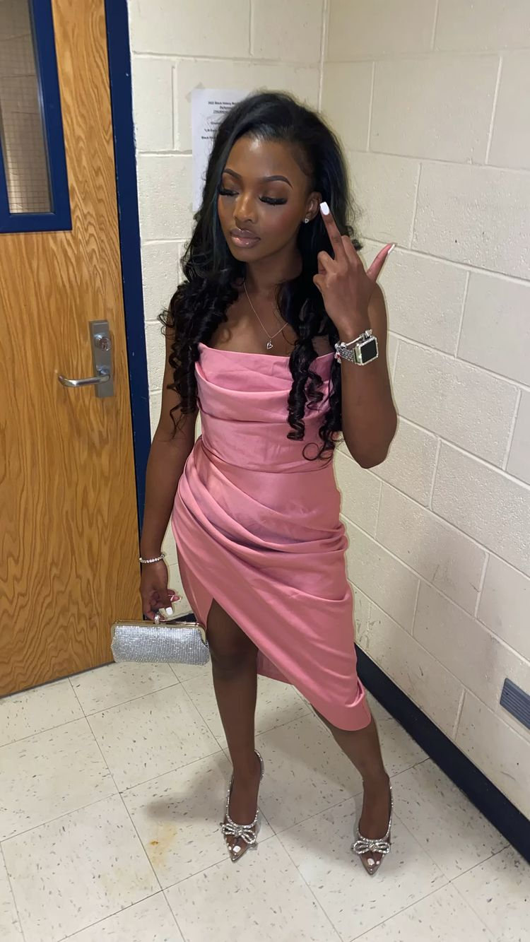 Black Girls Outfit Sexy Pink Homecoming Dress Y263 Simplepromdress Black Girls Outfit Sexy Pink Homecoming Dress Y263 Simplepromdress