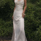 Sexy Mermaid Cowl Neck Spaghetti Straps White Silk Prom Dresses S15708