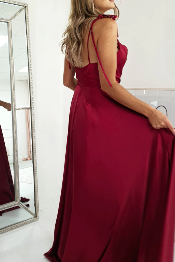 Dark Red Cowl Neckline Satin Long Prom Dress Simple Senior Prom Dress Simplepromdress Dark Red Cowl Neckline Satin Long Prom Dress Simple Senior Prom Dress Simplepromdress