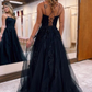 Black Long Prom Dresses,Black Graduation Dress,Black Formal Gown Y1917