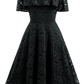 Dark Navy Lace A-line Homecoming Dress Y1160