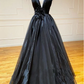 Deep V Neck Long Prom Dress Balck Charming Prom Dress Y16