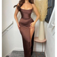 Simple Mermaid Sexy Unique Elegant Black Girls Slay Elegant Evening Modest Long Prom Dresses Y29