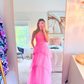 Spaghetti Straps Tulle Layered Prom Dress Charming Formal Dress  Y412