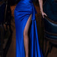 Elegant strapless royal blue evening dresses classy dinner dresses Y67