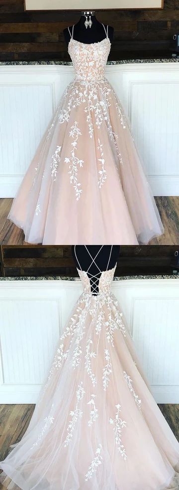 Custom made tulle lace long prom dress, evening dress  S4461