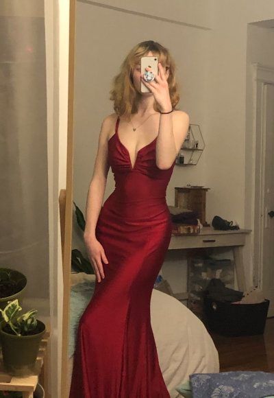Spaghetti Straps Mermaid Long Prom Dress S20254