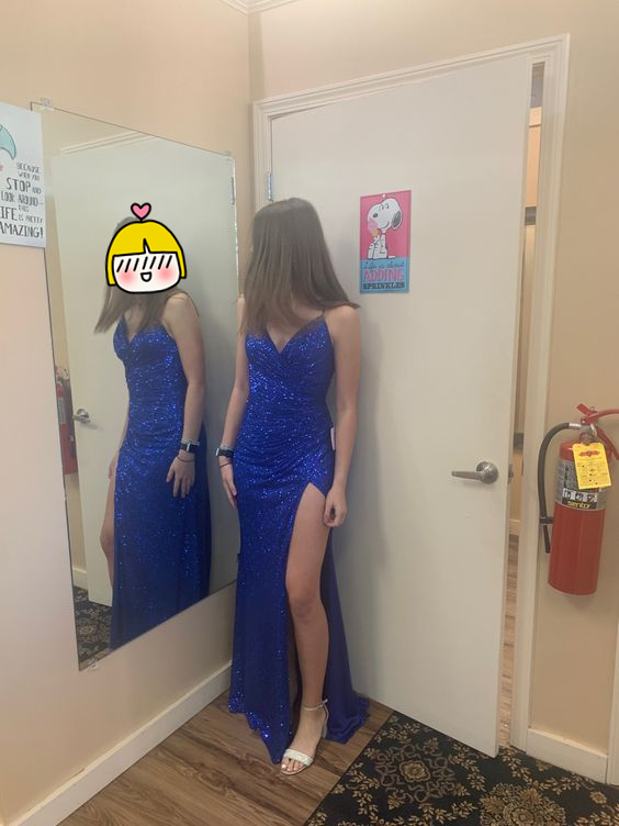 Elegant Mermaid Royal Blue Evening Dress ,Charming Prom Dress Y1279