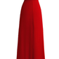 Sexy deep v-neck red evening dress, dress chiffon crystal back formal evening dress gown Y1005