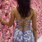V Neck Mermaid Open Back Purple Lace Long Prom Dresses with High Slit, Mermaid Purple Formal Graduation Evening Dresses Y344