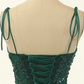 A-Line Green Tulle Above Knee Length Homecoming Dress,Party Dress Y1703