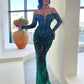 Elegant Green Wedding Dresses Luxurious Beaded Reception Dress Y28