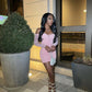 Black Girls 18th Outfit Pink Sexy Homecoming Dress Y22