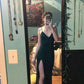 Spaghetti Straps V Neck Prom Dress Side Split ,Classic Sheath/Column Evening Gown Y737