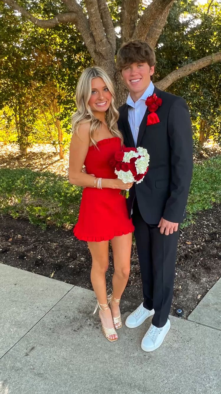 Red Strapless Short Homecoming Dress,Birthday Party Dress Y1599