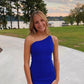 Fashion Royal Blue Sleeveless Short Homecoming Dress Y1464