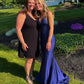 Charming Mermaid Navy Blue Long Prom Dresses,Lace-up Back Evening Dress Y1618