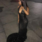 Mermaid Sequins Black Girl Prom Dresses Y1488