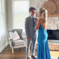 Mermaid Blue Backless Prom Dress , Elegant Blue Formal Gown , Graduation Prom Y749