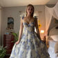 Beautiful Floral Print Chiffon Long Prom Dresses Evening Dress Y96