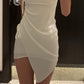 Lovely White Chiffon Homecoming Dress Short  Y478