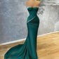 Green Beaded Long Evening Prom Dress Y162
