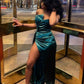 Green prom dress, green evening dress Y169