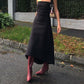 Strapless Black Sexy Prom Dress For Womens Y1363