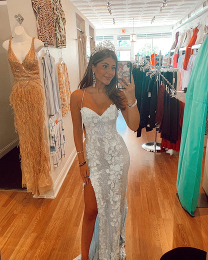 Sparkle Sequin Mermaid Appliques Long Prom Dress Y1251