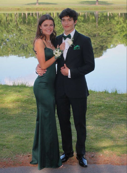 Green Long Mermaid Prom Dresses Formal Evening Gowns Y1566